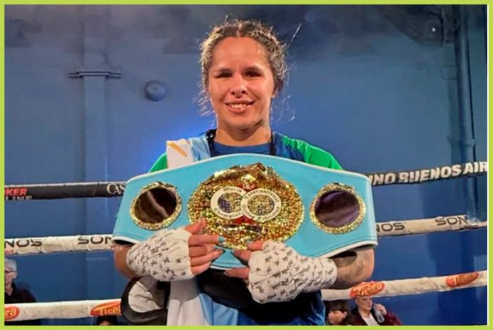 Sol Baumstarh, Yadira Bustillos Boxeo, Federación Argentina de Box, TyC Sports, cinturón minimosca de la International Boxing Association, Municipio de Brandsen