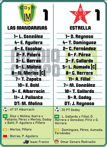 Las Mandarinas, Brandsen, Atlético y Progreso, Estrella de Jeppener, Defensores de Domselaar, Liga Metropolitana San Vicente