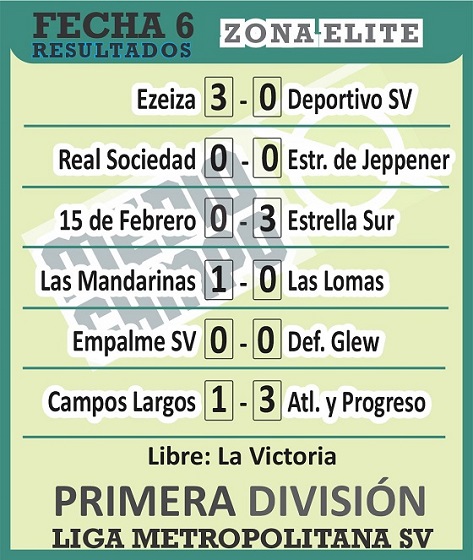 Las Mandarinas, Brandsen, Atlético y Progreso, Estrella de Jeppener, Defensores de Domselaar, Liga Metropolitana San Vicente