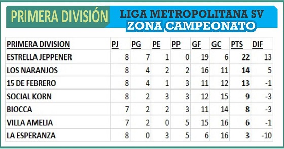Las Mandarinas, Brandsen, Atlético y Progreso, Estrella de Jeppener, Defensores de Domselaar, Liga Metropolitana San Vicente