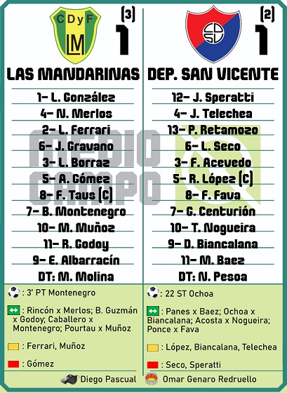 Las Mandarinas, Brandsen, Atlético y Progreso, Estrella de Jeppener, Defensores de Domselaar, Liga Metropolitana San Vicente