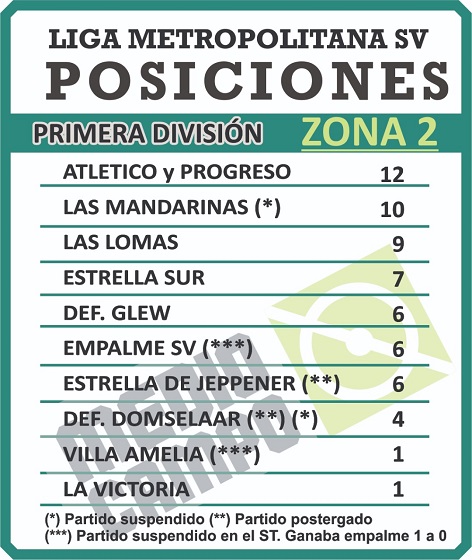 Las Mandarinas, Brandsen, Atlético y Progreso, Estrella de Jeppener, Defensores de Domselaar, Liga Metropolitana San Vicente