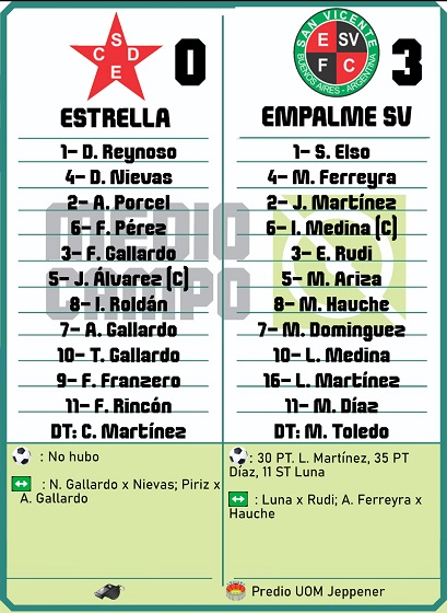 Las Mandarinas, Brandsen, Atlético y Progreso, Estrella de Jeppener, Defensores de Domselaar, Liga Metropolitana San Vicente